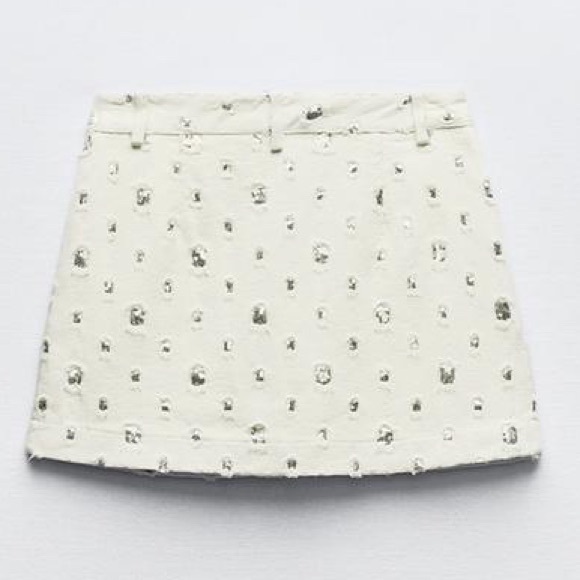 ZARA BLOGGER FAVORITE SEQUIN SKORT - Picture 8 of 13